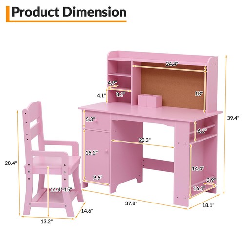 Kids study desk chair set - kids,