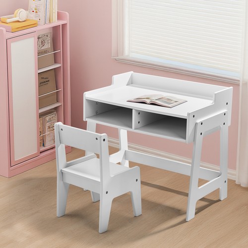 White kids study desk - desk, and